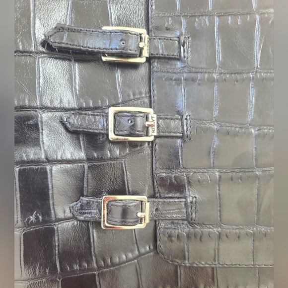 POLO RALPH LAUREN Jennison tall black leather boots with heels size 8.5B - Picture 7 of 11